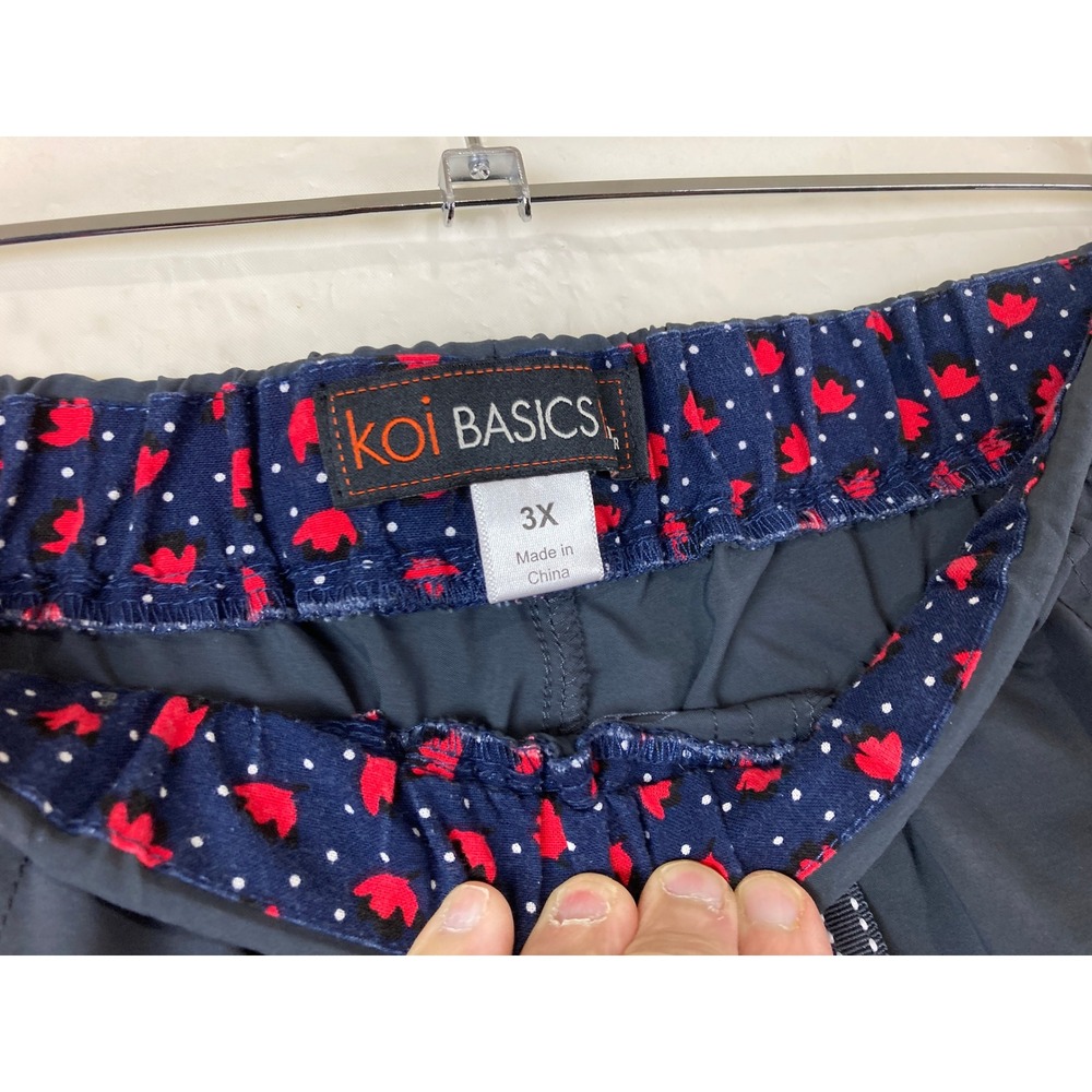 Koi Basics Women's Navy Blue Cargo‎ Scrub Pants Size 3X Drawstring Pockets - Picture 7 of 8